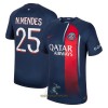 Officiële Voetbalshirt Paris Saint-Germain N.Mendes 25 Thuis 2023-24 - Heren